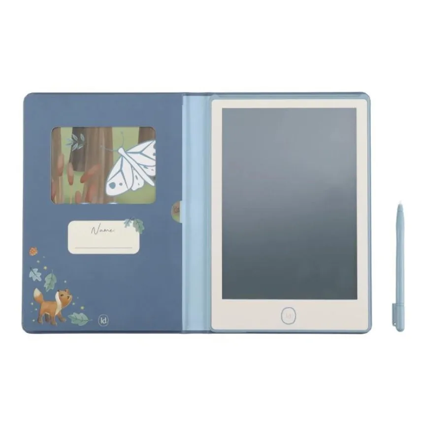 Little Dutch otroška LCD tablica za risanje Blue Forest Friends 4+