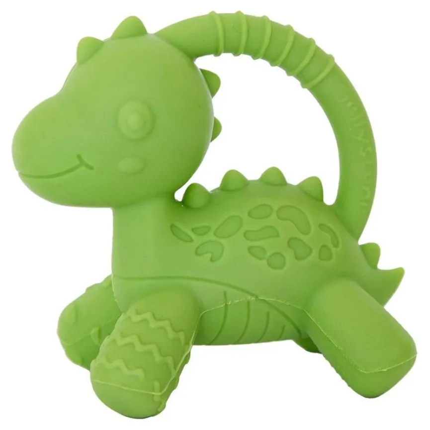 Jellystone Silikonsko grialo Dino Green 3 mes+ za prve zobke in masažo dlesni