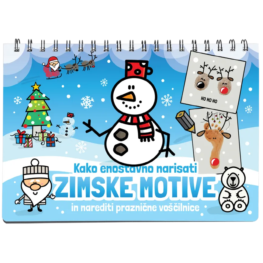 ČIV ČAV Knjiga za učenje risanja: Kako narisati zimske motive