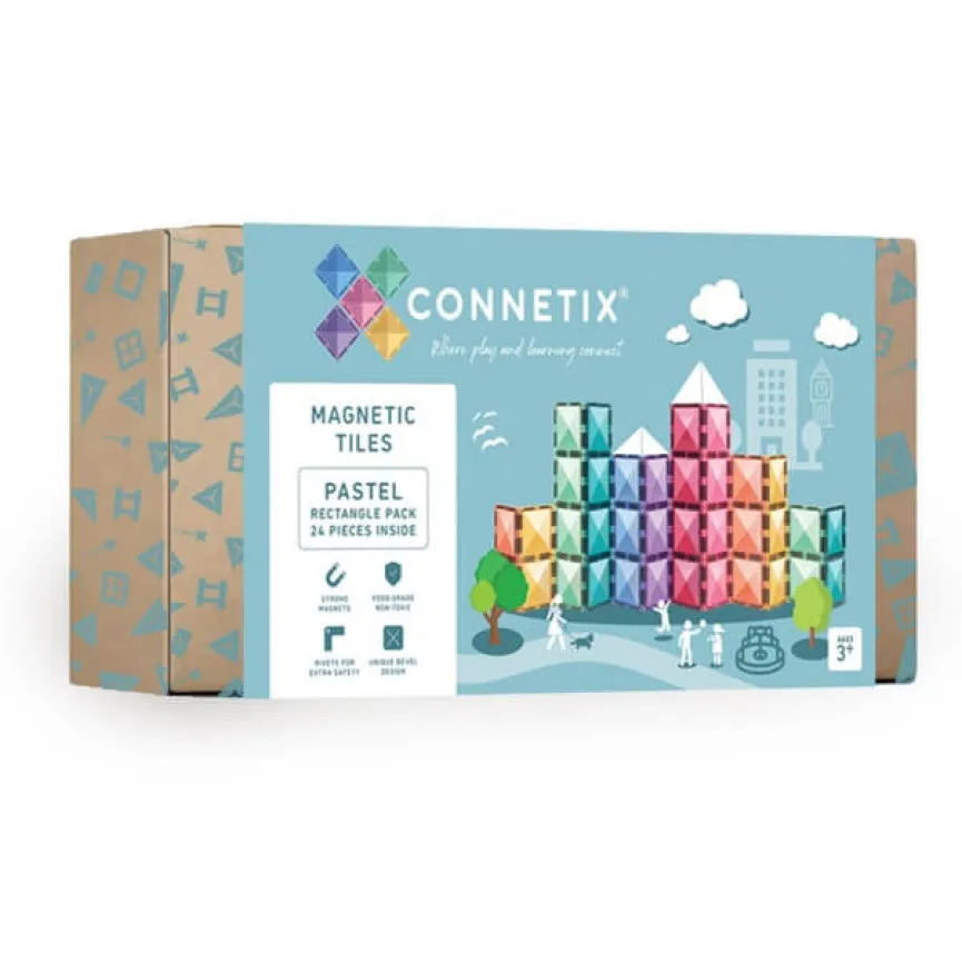 CONNETIX Pastel Ractangle Pack 24