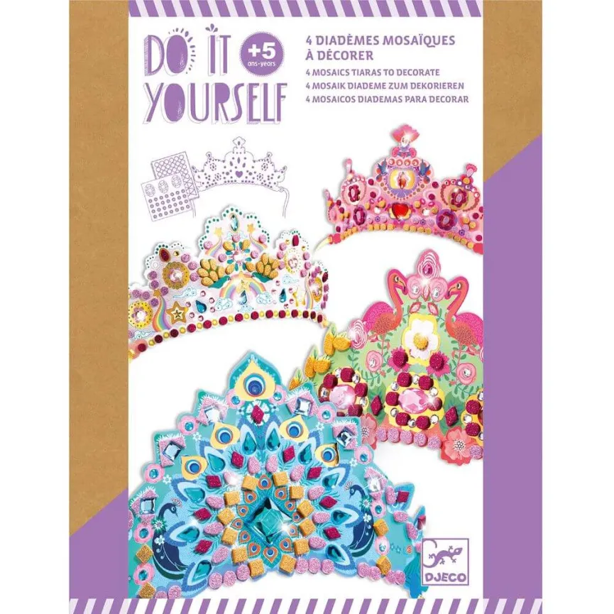 DJECO Do It Yourself Mosaic Tiaras 