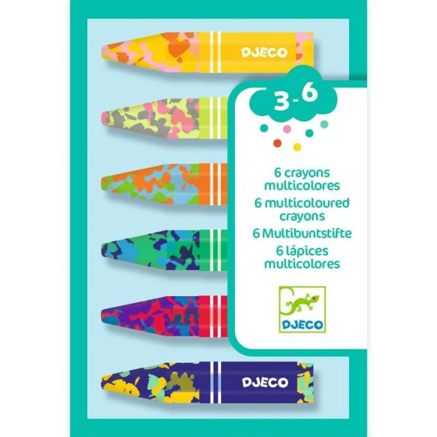 DJECO Voščenke Multicoloured 6 kos