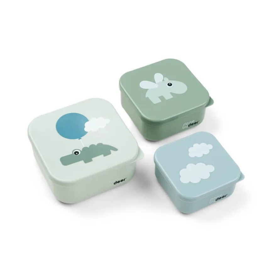 DONE BY DEER Posodice za malico Happy Clouds Green