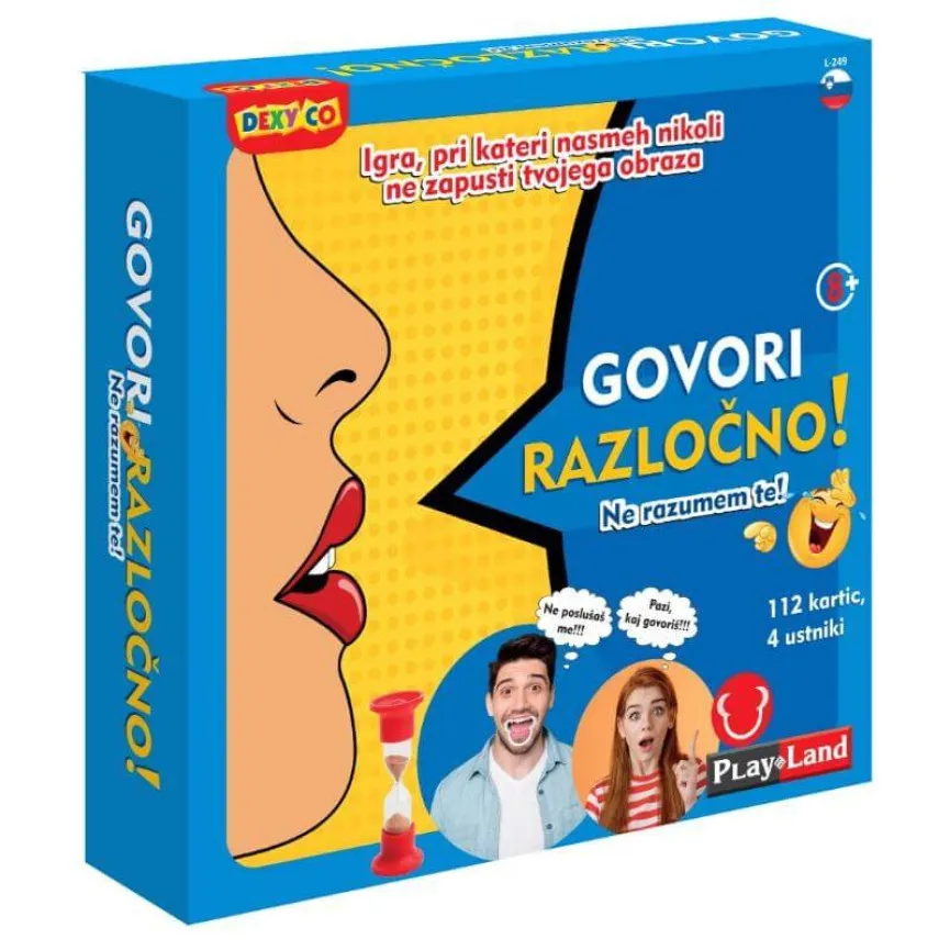 Družabna igra Blebetalo govori razločno