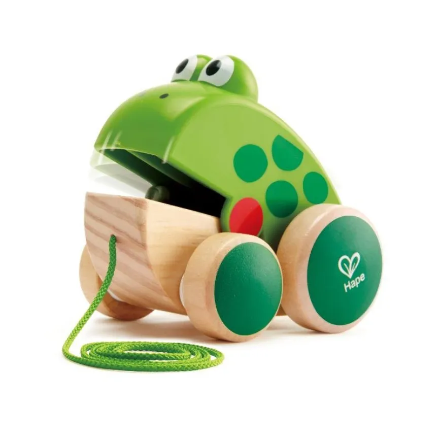 Hape Igrača na vrvici za vlečenje Frog Pull Along
