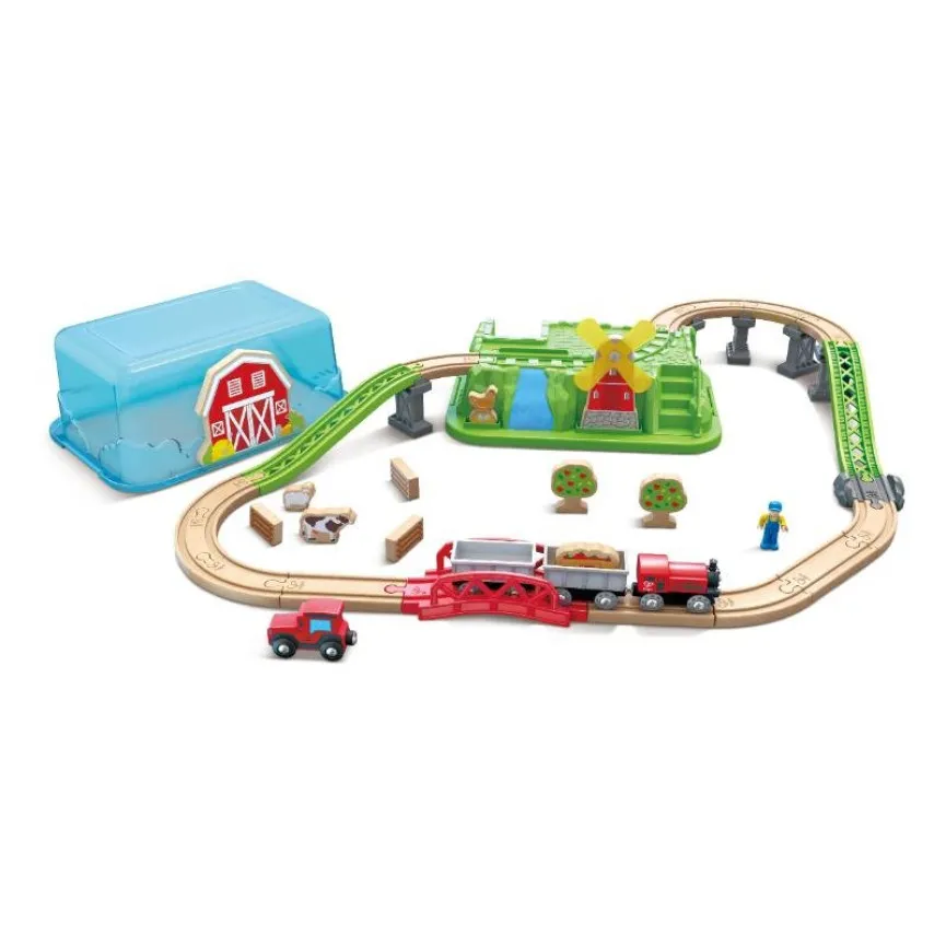 Hape Lesena železnica Vlakec Bucket Set 3+