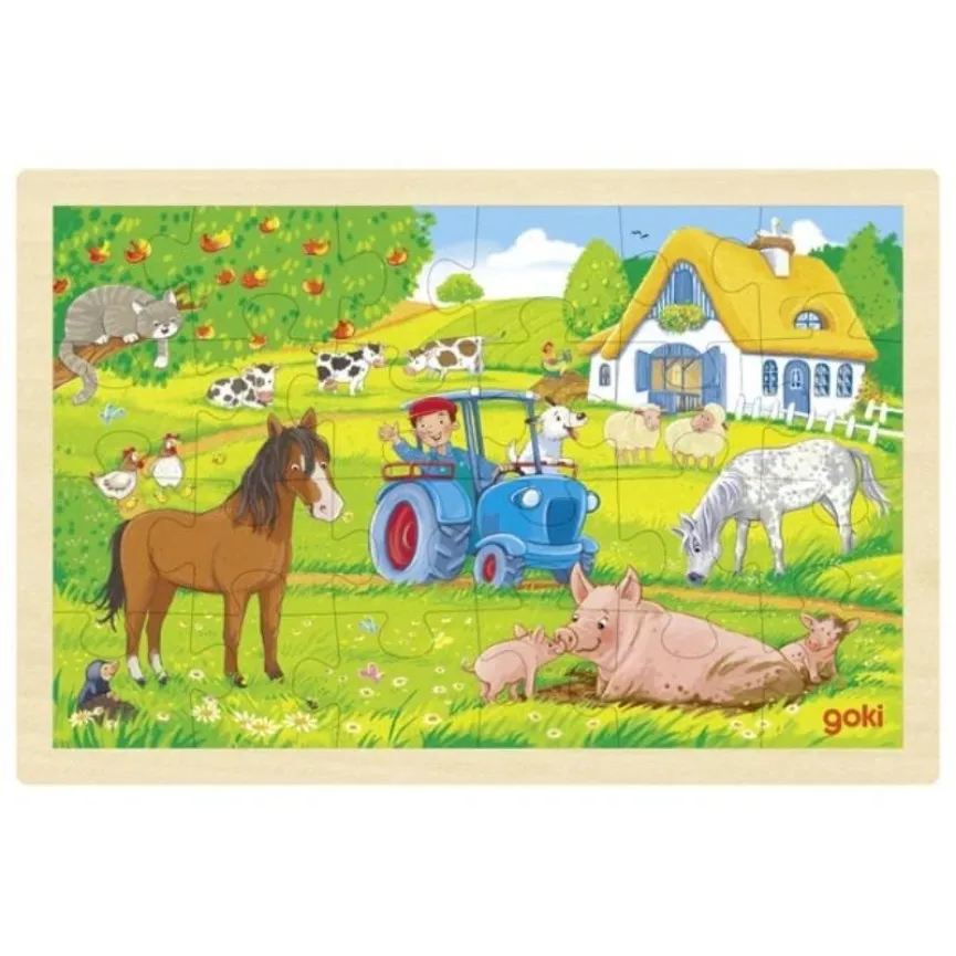 Lesena sestavljanka za otroke – Goki lesene puzzle
