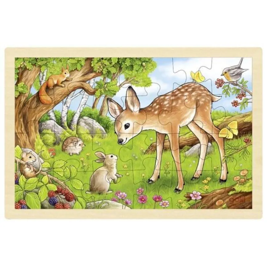 GOKI Puzzle Sestavljanka za otroke Srnjak
