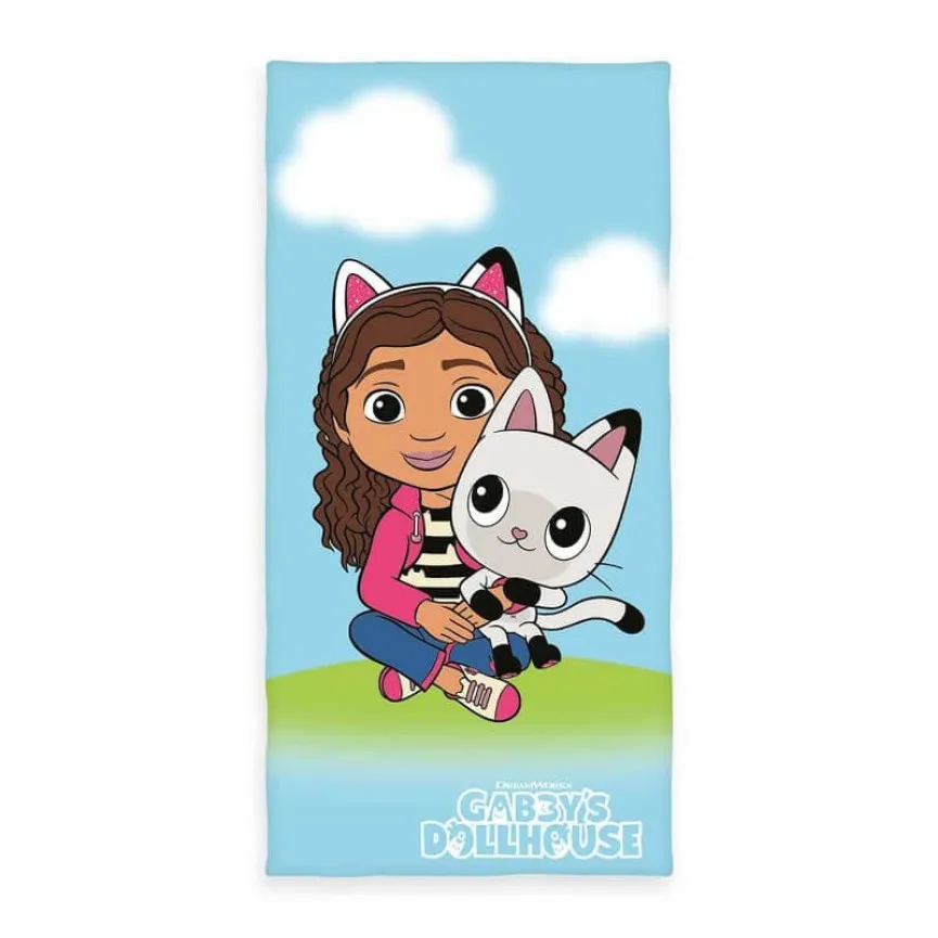 HERDING Otroška brisača za na plažo 75x150 cm Gabby's Dollhouse
