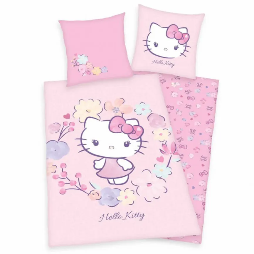 HERDING Otroška posteljnina 140x200 cm Hello Kitty