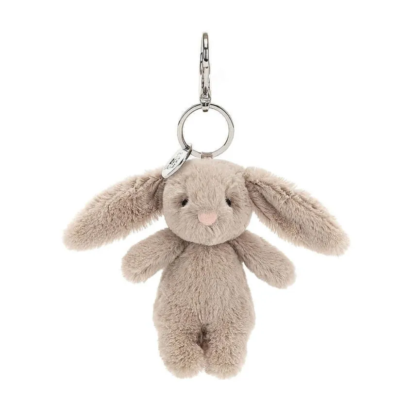 JELLYCAT Obesek za ključe in torbico Plišasti zajček Bashful Beige 3