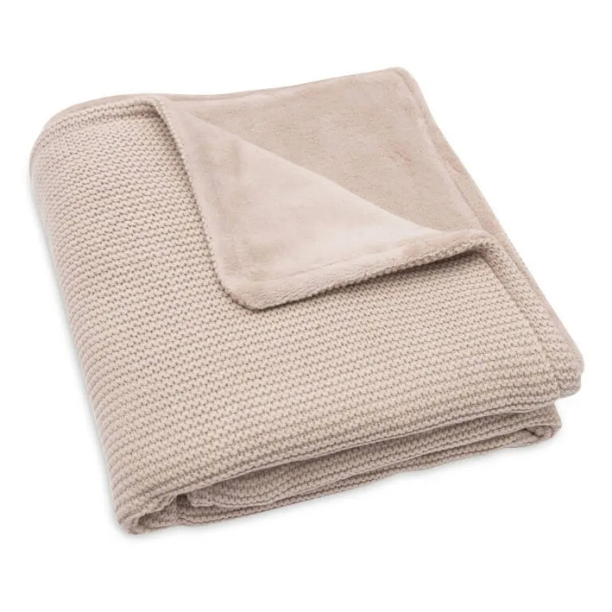JOLLEIN Odeja za dojenčka 75x100cm Basic Knit Wild Rose/Fleece