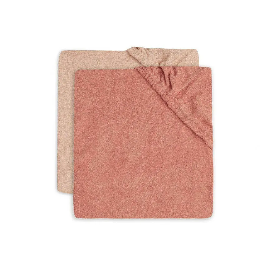 JOLLEIN Prevleka za previjalno podlogo Terry 50x70 cm Pale Pink/Rosewood (2 kos) 