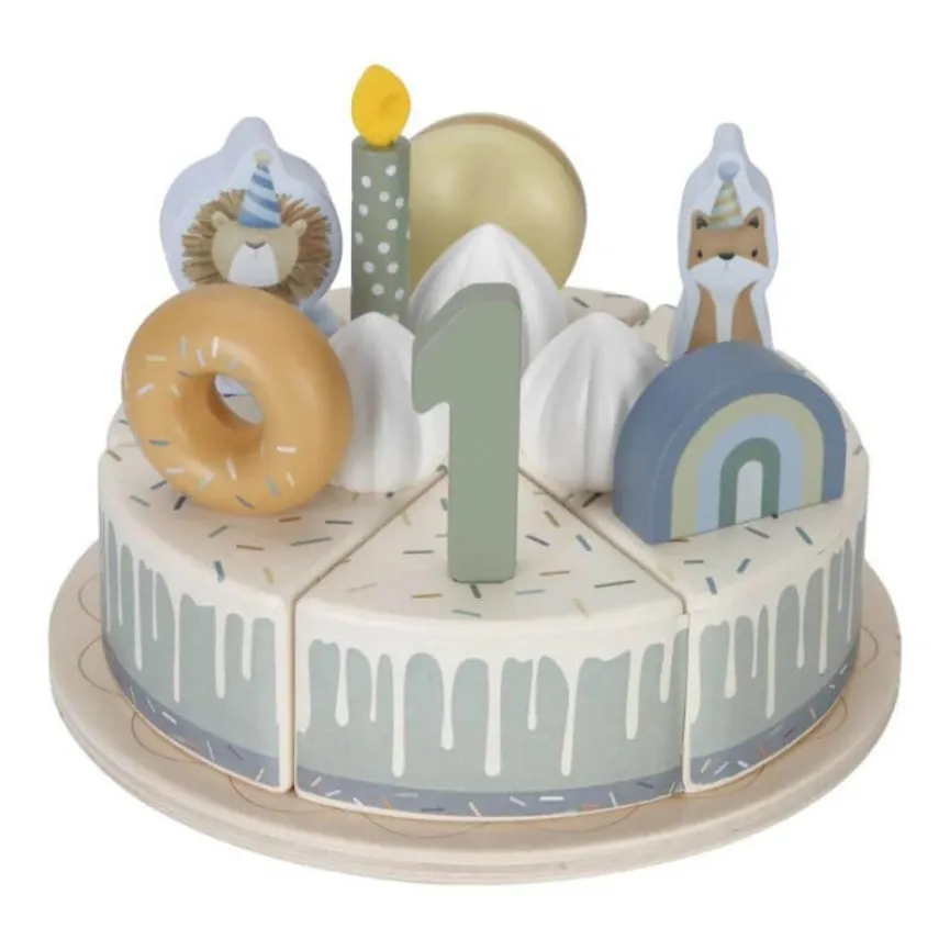 LITTLE DUTCH Lesena torta Blue
