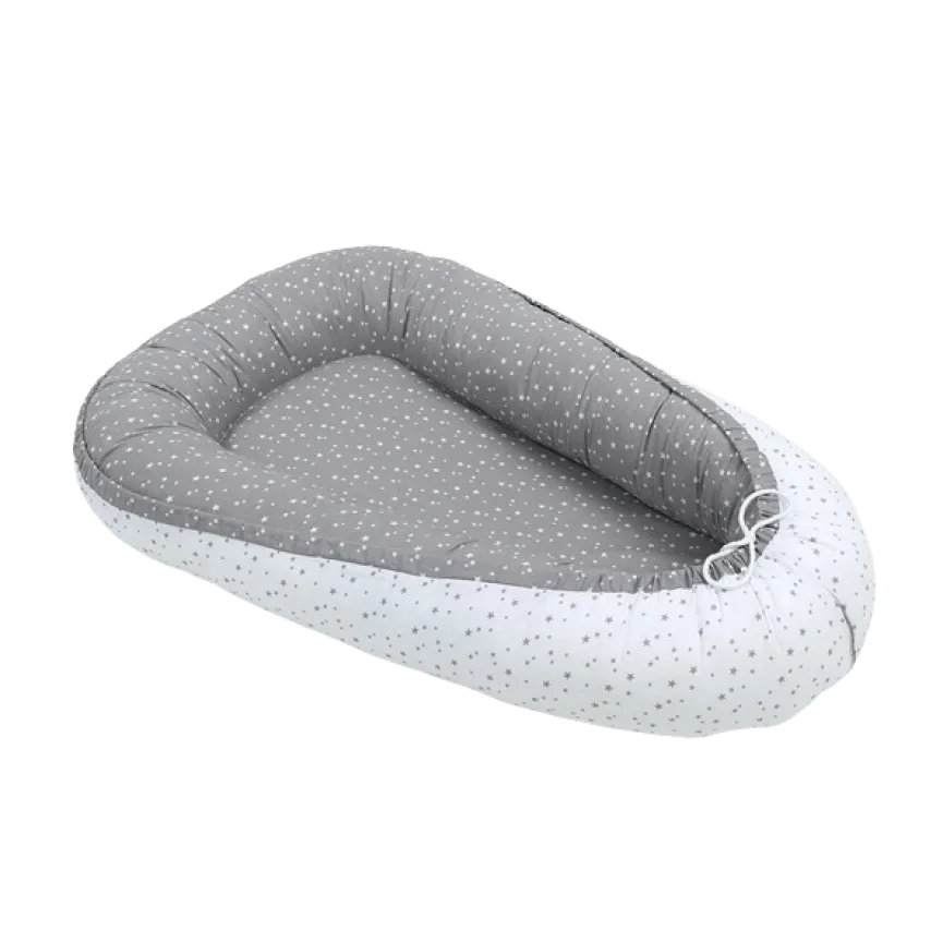 MAMO TATO Gnezdece za dojenčka Mini Stars Grey/White