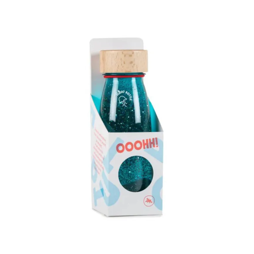 PETIT BOUM Senzorična steklenička Turquoise