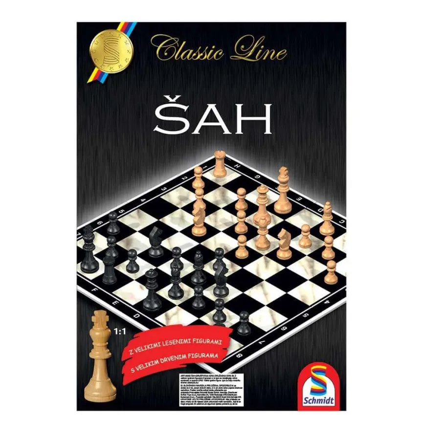 Schmidt Šah z velikimi lesenimi figurami