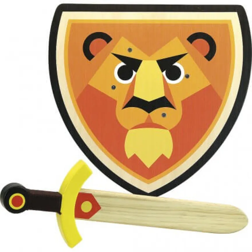 VILAC Lesena igrača Meč in ščit Lion