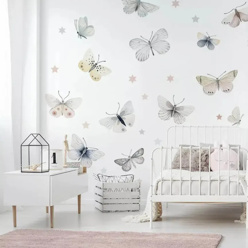 YOKODESIGN Stenske nalepke Metulji 
