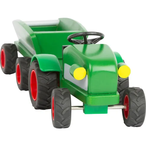 SMALL FOOT Lesen traktor s prikolico