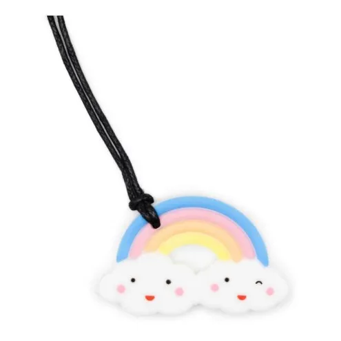 Jellystone senzorična verižica Rainbow Pastel 3+ za nežno žvečenje