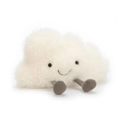 Plišaste igrače Jellycat – bel puhast oblak Amuseables Stratto Cloud