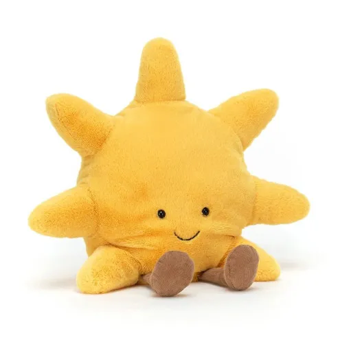 Plišaste igrače Jellycat – plišasto sonce Amuseables Sun z rumenimi žarki in kratkima rjavima nogama