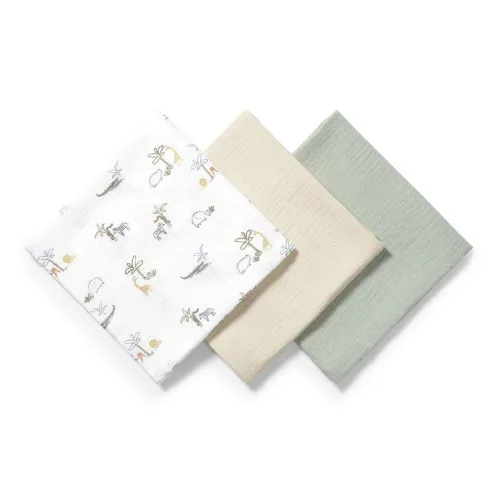 BABYONO muslin tetra plenice Babyono Safari v naravnih tonih