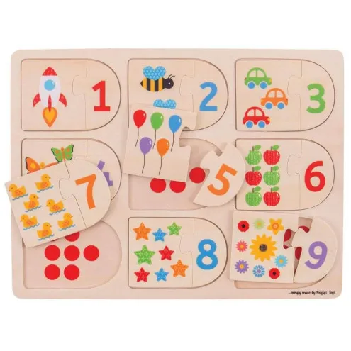 BIGJIGS Puzzle sestavljanke Števila