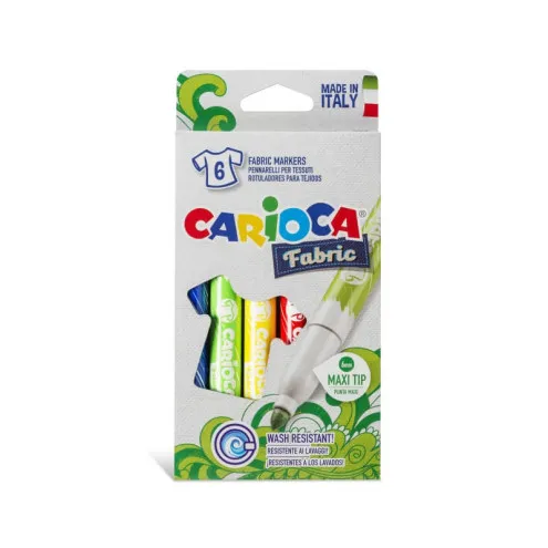 CARIOCA Flomastri za tekstil (6 kos) 