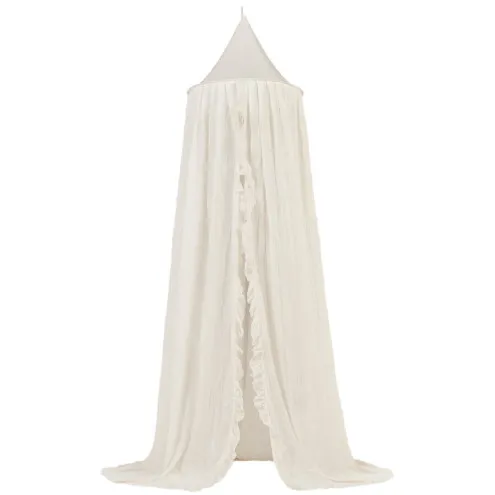 JOLLEIN Baldahin za posteljico 245 cm komarnik Ruffle Ivory