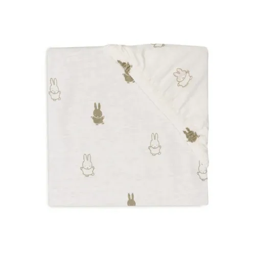 JOLLEIN Napenjalna rjuha Jersey 60x120 cm Happy Miffy Olive Green