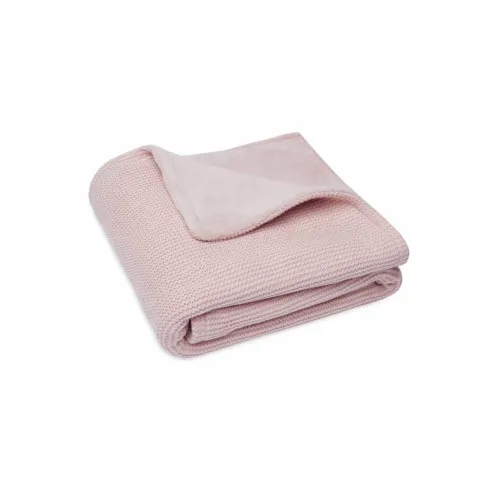 JOLLEIN Odeja za dojenčka 75x100 cm Basic Knit Pale Pink/Coral Fleece