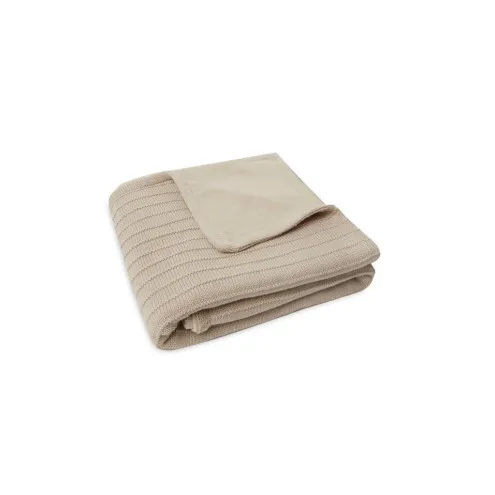 JOLLEIN Odeja za dojenčka 75x100 cm Velvet Pure Knit Nougat/Velvet GOTS