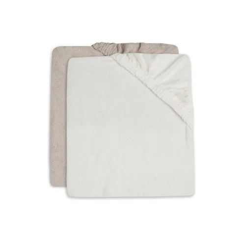 JOLLEIN Prevleka za previjalno podlogo Terry 50x70 cm Ivory/Nougat (2 kos)
