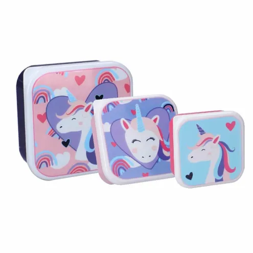 KIDZROOM Posodice za malico Unicorn 3/1