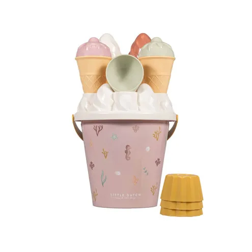 LITTLE DUTCH Igrače za peskovnik Ice Cream Ocean Dreams Pink