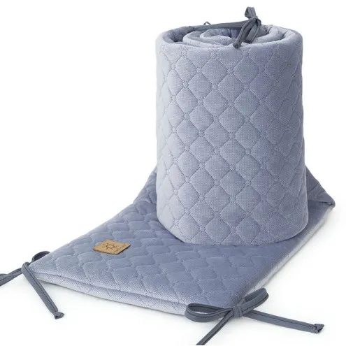 MAMO TATO Obroba za posteljico Velvet Dark Grey
