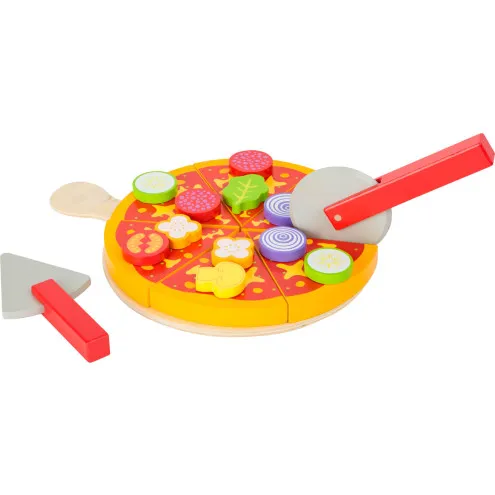 SMALL FOOT Lesena igrača Pizza za rezanje