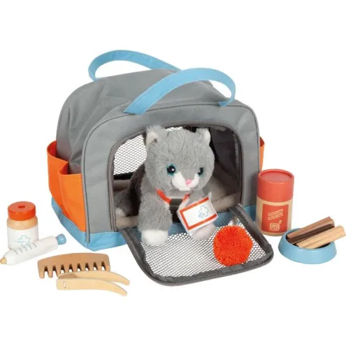 SMALL FOOT Plišasta Muca Bag and Care Set