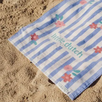 Otroška brisača za plažo z vijoličnimi črtami