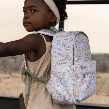 Notranjost Little Dutch otroškega nahrbtnika Safari z žepom in prostorom za stekleničko