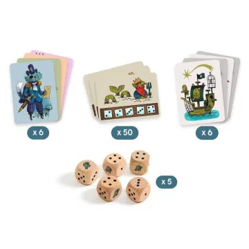 Pirates 'n' Dice Djeco piratska igra s kockami za otroke