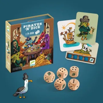 Djeco Pirates 'n' Dice družabna igra za 2 do 6 igralcev