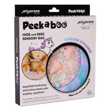 Embalaža Jellystone Peekaboo Unicorn senzorična igrača za punčke 18m+