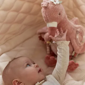 Senzorična igrača za dojenčke Little Dutch Flamingo z grizalom