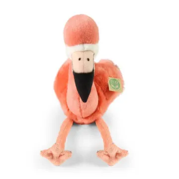 Rappa plišasti flamingo 40 cm – rožnata ptica z dolgim vratom in črnim kljunom