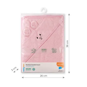 BABYONO Brisača za dojenčka 100x100 cm Bambus Grey Kapuca