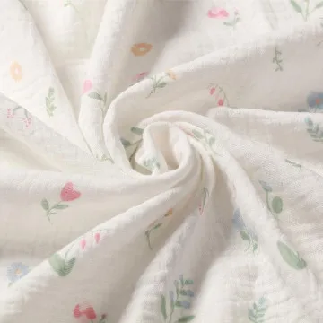BABYONO krepirana muslin tkanina tetra plenic Rose