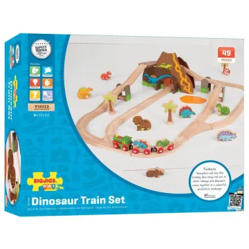 BIGJIGS Lesena železnica - Dinozavri 